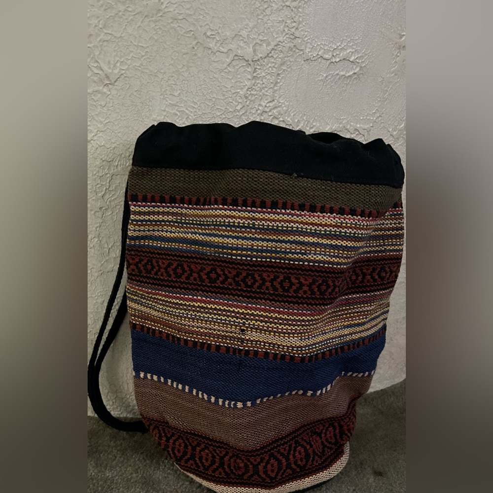 ❤️ Bohemian Canvas Drawstring Backpack/ Gym Sack String bag
